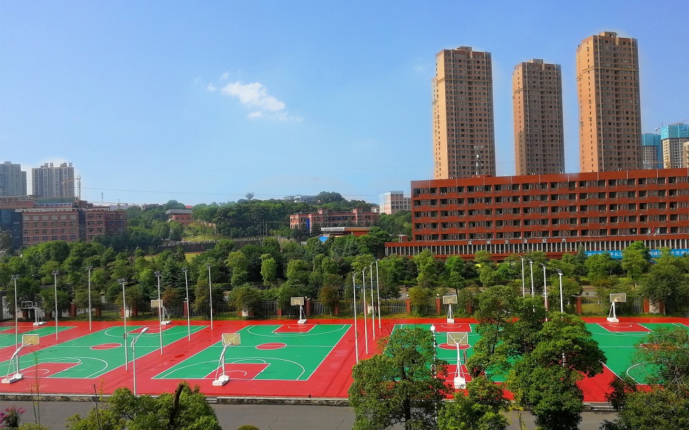 
長沙博雅衛生中等專業學校籃球場
